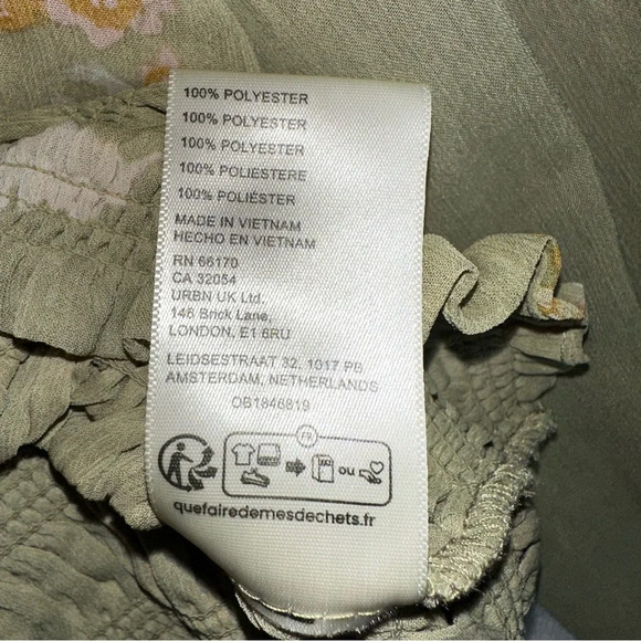 Free People Olive Floral Blouse - Picture 7 of 8